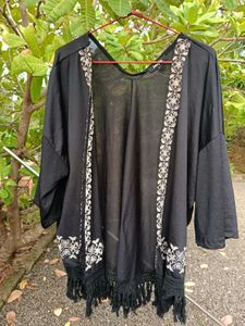 Black shrug With Embroidered Design