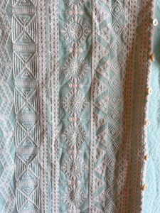 Embroidered Mint Kurti