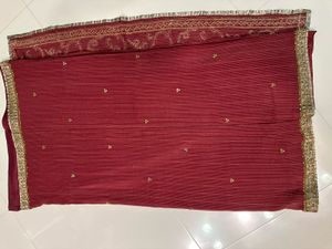 Elegant Red &amp; Gold Saree