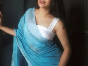 Elegant Blue Cotton Saree