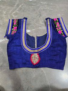 Elegant Pink half /half Embroidered Saree