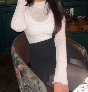 Tokyo Talkies Chic Black Ruffle Mini Skirt