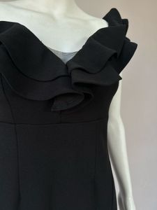 Black Front Slit Gown