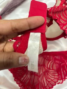 Red Lace Lingerie Set