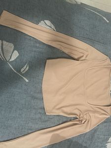 Beige Long Sleeve Top