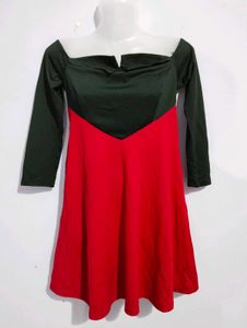 RED AND BLACK DRESS