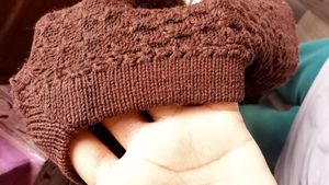 Brown V Neck Full Sleeve Sweater For Women