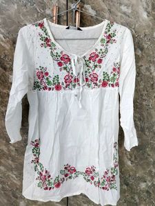 Floral Embroidered Top