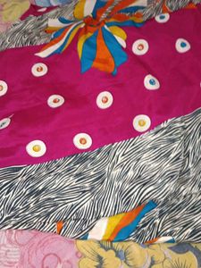 Colorful Satin Saree