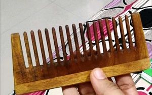 Wide Wooden Hair Comb