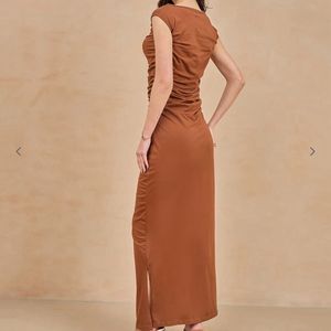 Brown Bodycon Midi Dress | New with Tags