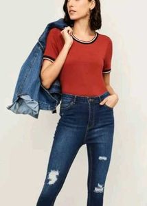 Ripped High-Waisted Jeans