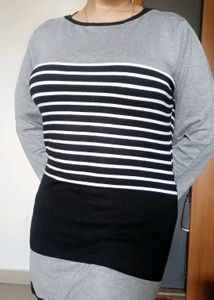 Striped &amp; Colorblocked Mini Dress