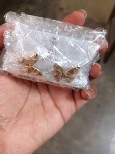 18k Gold Plated Butterfly Stud Earrings