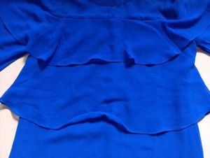 Royal Blue Ruffle Top