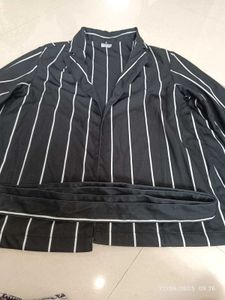 6xl Amydus Brand Striped Black Blazer For Women