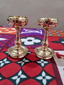 2pc Brass Diya