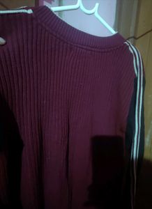 Adidas Logo Burgundy Zip Up Jacket