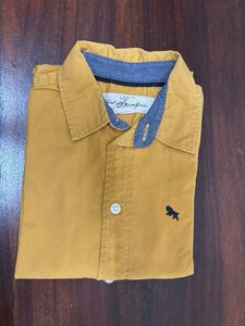 Kids Mustard Button-Down Shirt