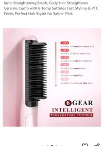 Hair straightener Comb