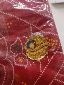 Madwadi Zari Work Red Georgette Chunri Duppata