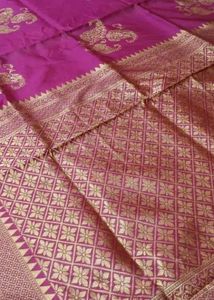 Elegant Pink Banarasi Silk Saree