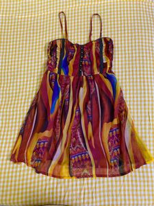 Colorful Strapy Dress Bust 36