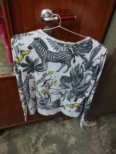 Animal Print Long Sleeve Top