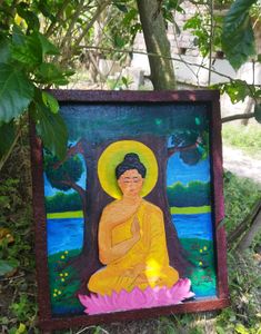BUDDHA UNDER TREE ART 🧡