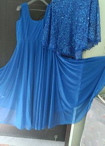 Blue Dress with Sequin Top
