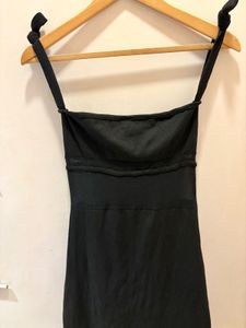 Black Tie Strap Mini Dress