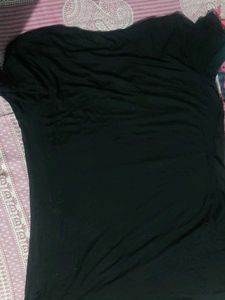 Black Crisscross V-Neck Tee