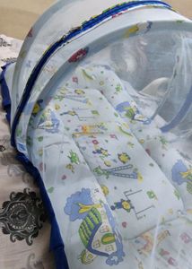 Baby Bedding Set With Pillow &amp; Mosquito Net