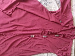 Maroon styled shrug Set along with pant