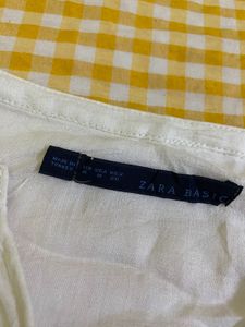 Zara Off white  Long Sleeve Top Fits S-M
