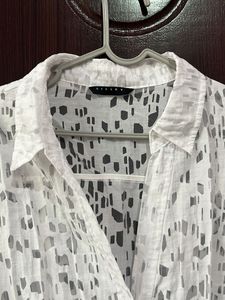 Sisley White sheer Patterned Dress