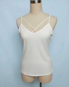 🤍White Strappy Office/Casual Tank Top🤍