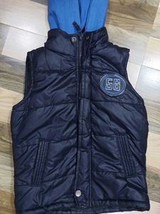Navy Blue Padded jacket with Hood