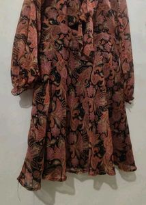 Retro Paisley Print Dress