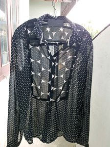 See Through Black Shirt