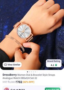 DressBerry Gold Mesh Watch