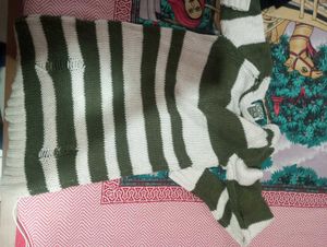 Striped Olive Green Sweater