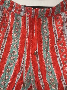 Patterned Red Shorts