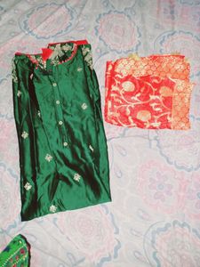 Grand Silk Suit Wit Banarasi Dupata
