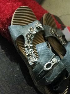 Floral Embellished Wedge Sandals