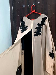 Elegant Embroidered patch Abaya
