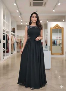 Elegant Black Party Gown