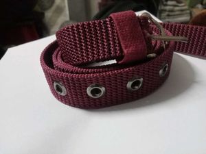 Burgundy Woven Belt