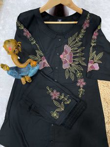 🖤Black Co - Ord Set With Embroidery Work🖤