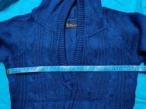 Westside Blue Knitted Hoodie